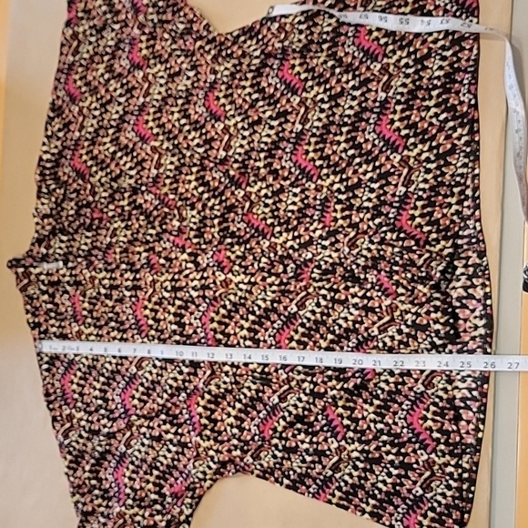 Chico's Travelers Size 2 (L-12) Multi-Color Open Cardigan Long Sleeve Slinky - Picture 6 of 8